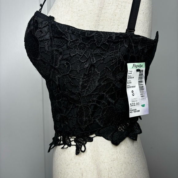 Bustier-Papaya Eyelet Bustier, NWT - Picture 4 of 13